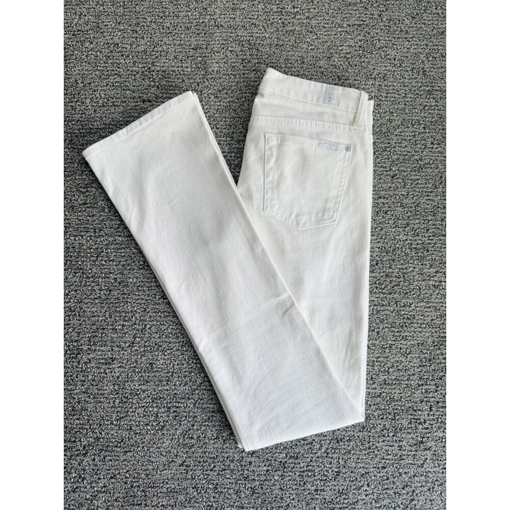 7 For All Mankind White Jean Women Skinny Bootcut
